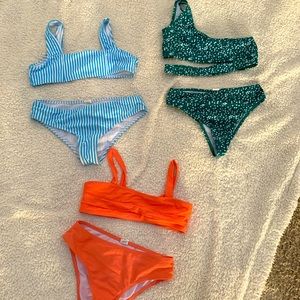 Girls two-piece bathing suits